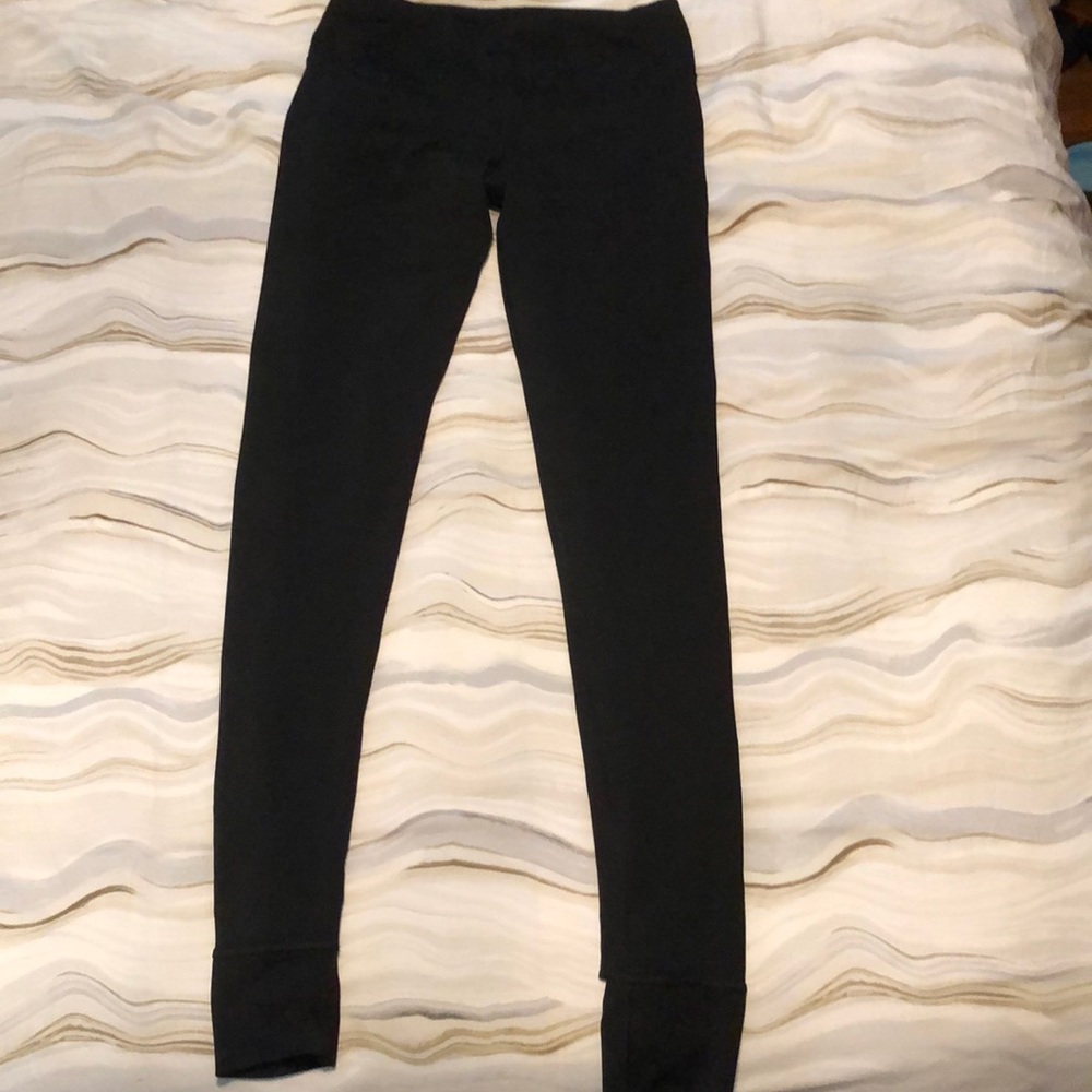 90 Degree Black Yoga leggings with foot straps